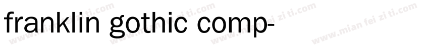 franklin gothic comp字体转换